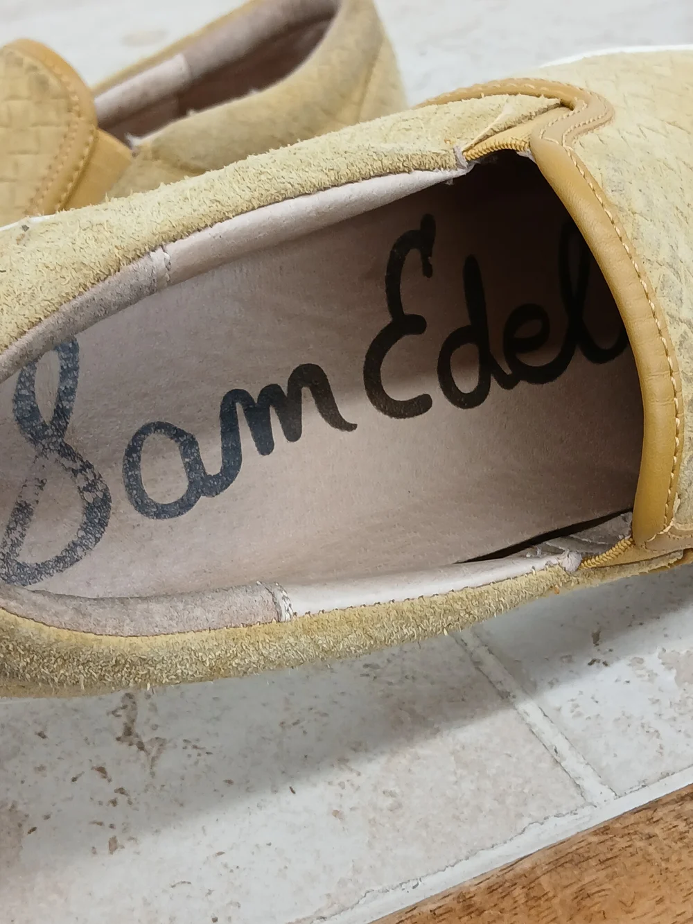 Sam Edelman Men's Slip-On Loafers in Mustard Yellow